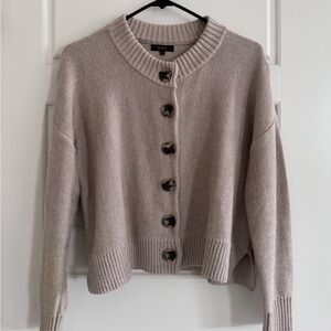 Quince Cropped Cardigan - Small - Oatmeal/Tan